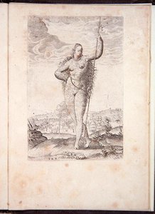 Daughter of the Picts, from A briefe and true report of the new found land of Virginia, Grand Voyages, printed by Johann Wechel by Theodore de Bry